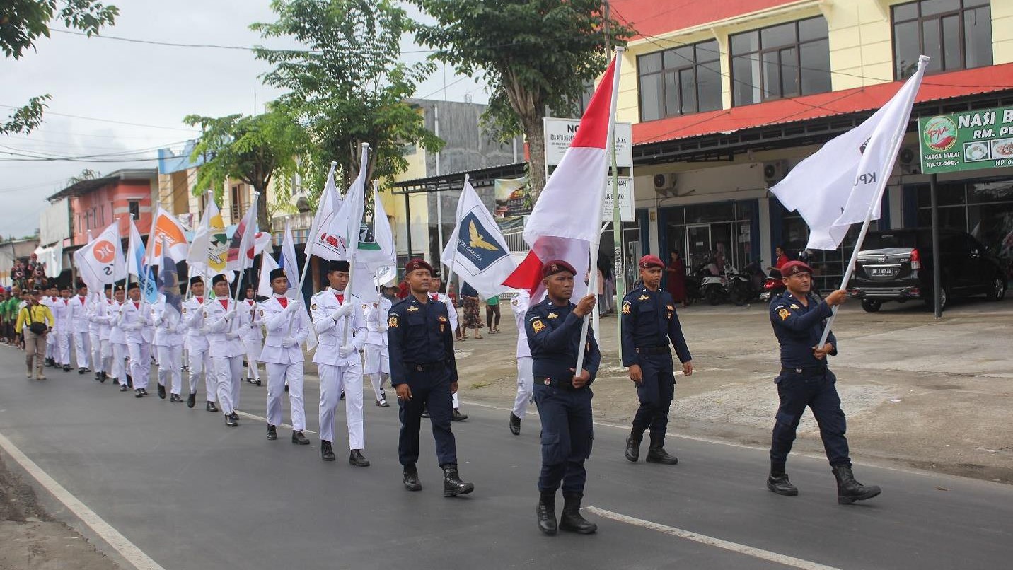 Sorong Serah Tema Besar Kirab Pemilu 2024 Di Lombok Barat Kompas Id   TAJA Kirab Pemilu 2024 Lombok Barat 4 