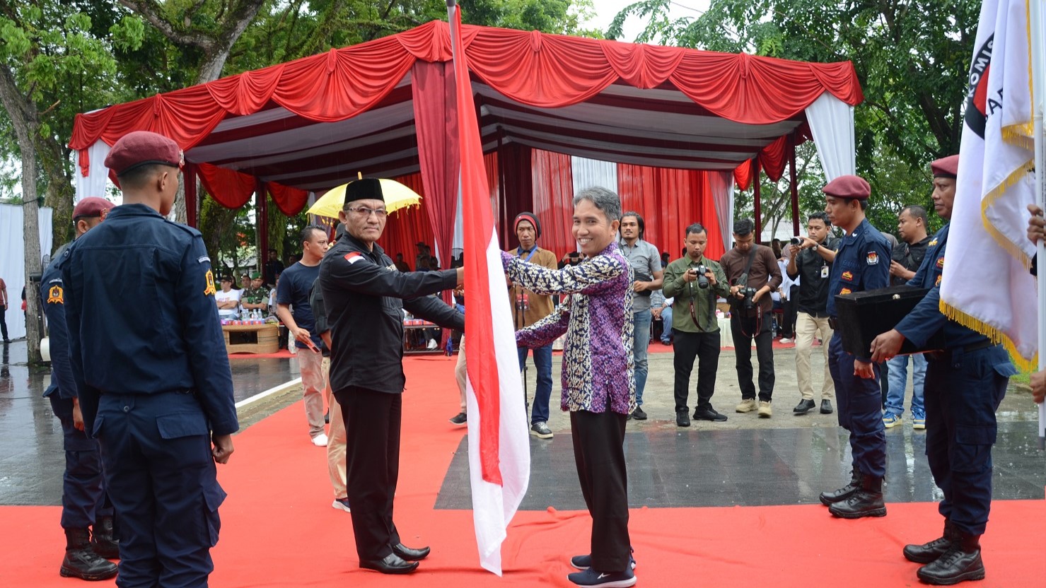 Kearifan Lokal Pada Kirab Pemilu 2024 Kabupaten Kampar Kompas Id   Taja Kirab Pemilu 2024 Kampar 3 